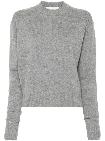 Sport Max Wool Crewneck Sweater In Gray