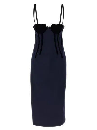 Sportmax Anemone Dress In Blue