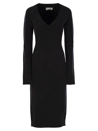 Sportmax Angizia Cashmere Blend Knit Dress In Black