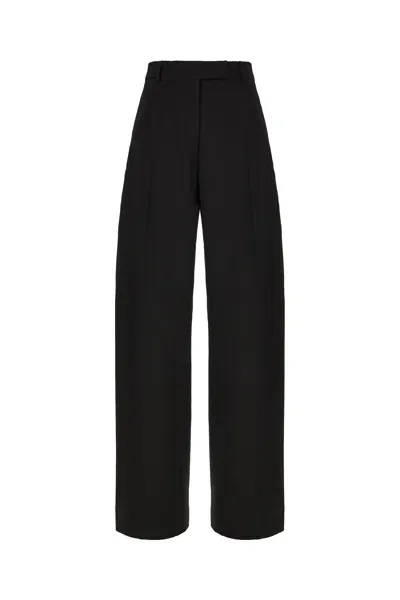 Sportmax Black Wool Pants In Nero