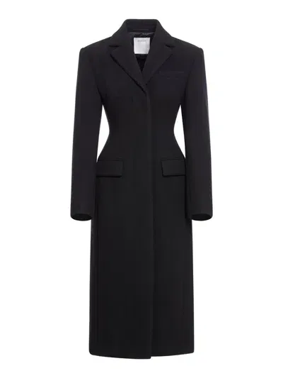 Sportmax Buttoned Long-sleeved Coat In Black