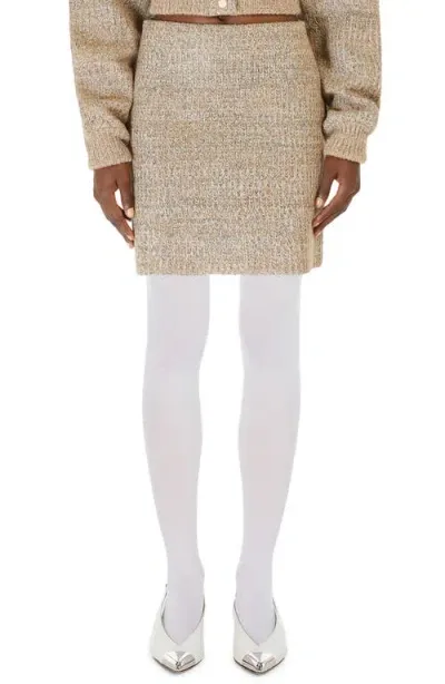 Sportmax Cabina Sweater Miniskirt In Camel