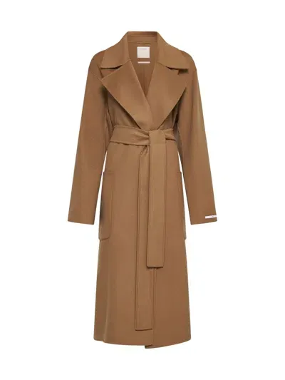 Sportmax Coats In Brown