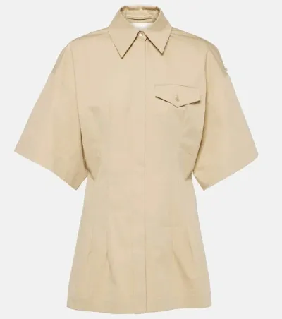 Sportmax Curve Cotton Shirt In Neutrals