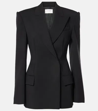 Sportmax Danzica Wool-blend Blazer In Black