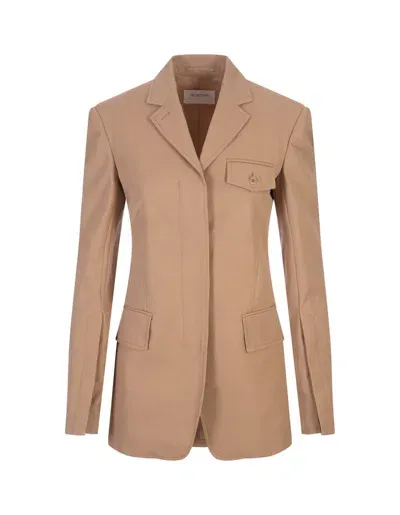 Sportmax Enrico Button Detailed Long In Beige