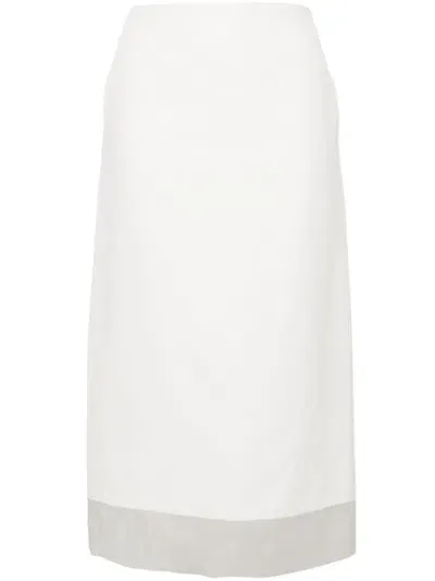 Sportmax Fashion Silk Midi Skirt