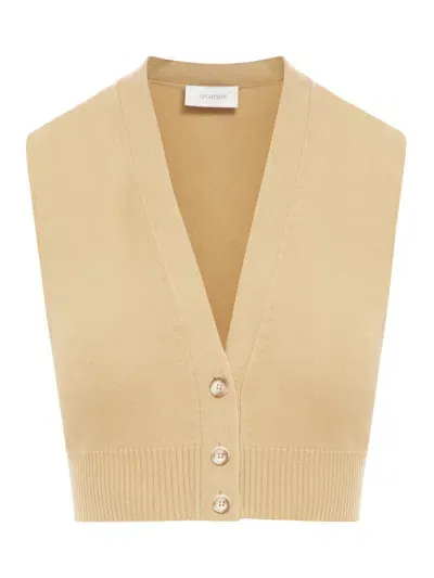 Sportmax Gilet In Nude & Neutrals