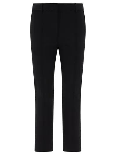 Sportmax High Waist Straight Leg Trousers In Black