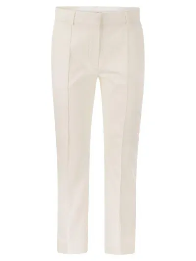 Sportmax High Waist Straight Leg Trousers In White