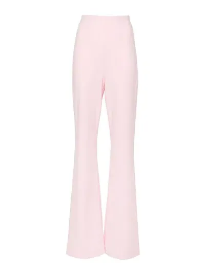 Sportmax Olea High-waist Flared Trousers In Violet