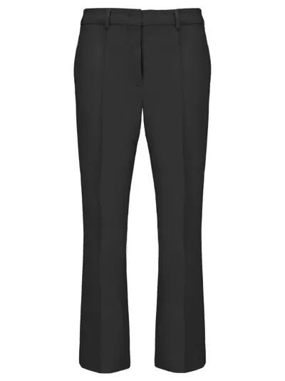 Sportmax Asiago Raised-seam Straight Trousers In Black