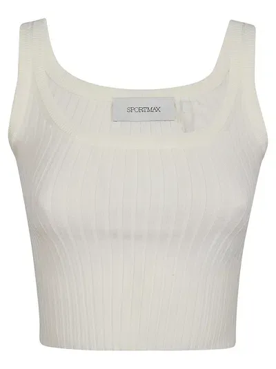 Sportmax Geripptes Papilla Tanktop In Nude