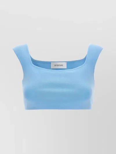 Sportmax Blue Fulmine Tank Top In Light Blue