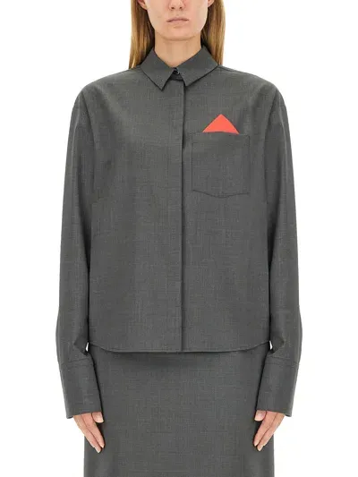 Sportmax Shirt "map" In Grey