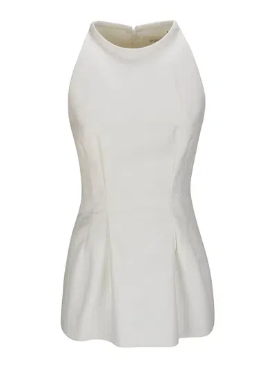 Sportmax Sleeveless Cotton Top In White