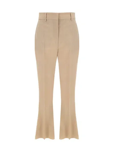 Sportmax Tailored Cut Flared Trousers In Beige