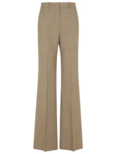 Sportmax Teso Brown Virgin Wool Blend Pants