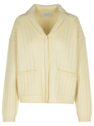 Sportmax Tubinga Ivory Wool Blend Cardigan In Neutrals