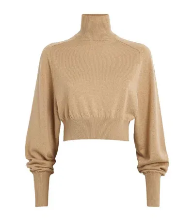 Sportmax Virgin Wool Cropped Ululato Sweater In 001