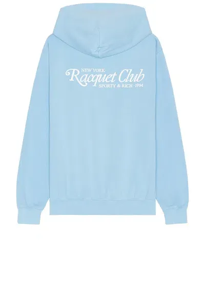 Sporty And Rich 94 Racquet Club Hoodie In Sky Blue