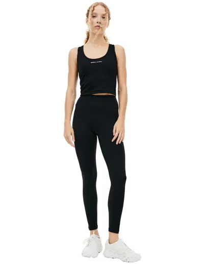 Sporty And Rich Black Logo Leggings