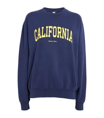 Sporty And Rich California Sweatshirt In Navy