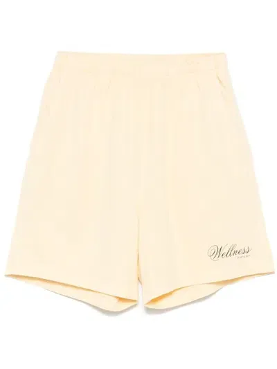 Sporty And Rich Carlyle Track Shorts In Yellow