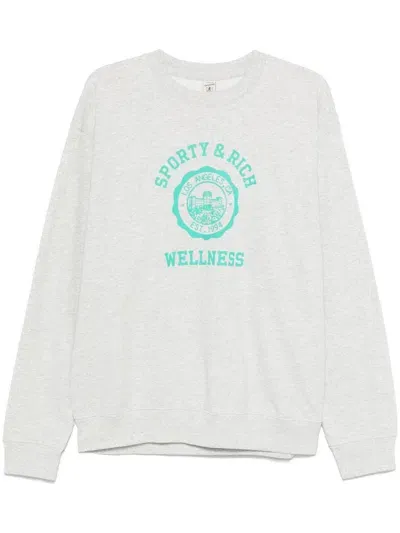 Sporty And Rich Emblem Sweatshirt In Grey