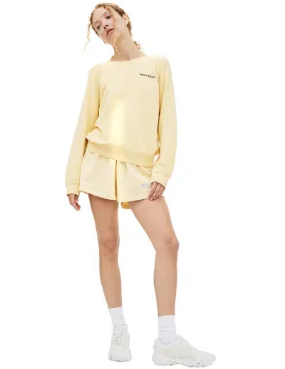 Sporty And Rich Embroidered Logo Sweatshirt In Yellow