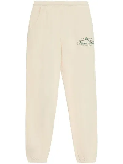 Sporty And Rich Fitness Club Track Pants In Neutrals