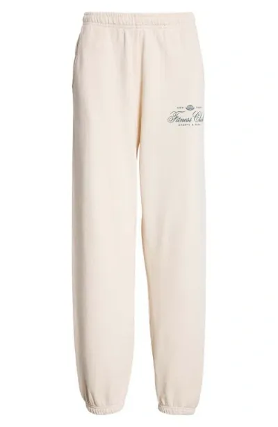 Sporty And Rich Sporty & Rich Fitness World Cotton Joggers In Cream