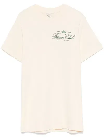 Sporty And Rich Fitness World T-shirt In Neutrals