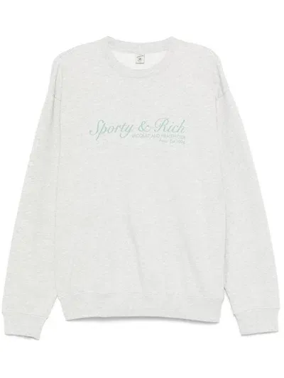 Sporty And Rich French Sweatshirt In Grey