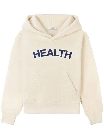 Sporty And Rich Health Bouclé Cropped Hoodie In Nude