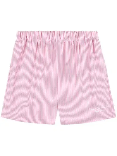 Sporty And Rich Hotel Du Cap Poplin Shorts In Pink