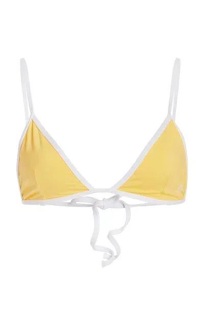 Sporty And Rich Kate Bikini Top In Yellow