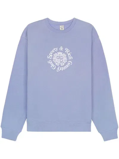 Sporty And Rich Monte Carlo Sweatshirt In 蓝色