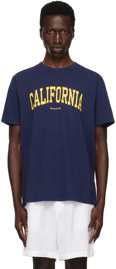 Sporty And Rich Navy 'california' T-shirt