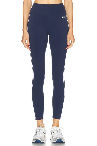 Sporty And Rich Runner Legging In Navy & White