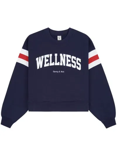 Sporty And Rich Slogan-print Sweatshirt In Blue