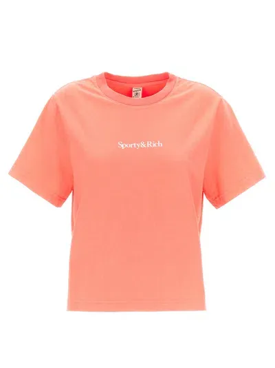 Sporty And Rich Sporty & Rich T Shirt 'drink More Water' In Pink