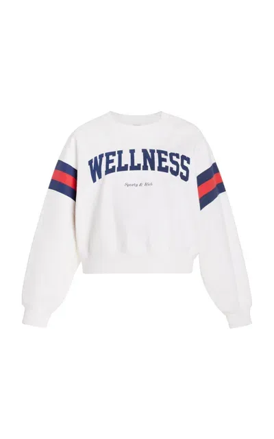 Sporty And Rich Wellness Ivy Cotton Sweatshirt In White