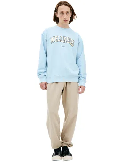 Sporty And Rich 'wellness' Printed Sweatshirt In Blue