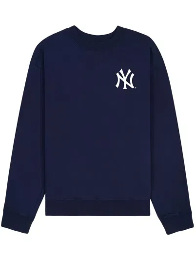 Sporty And Rich Yankees-motif Crew Neck Sweatshirt In Blue