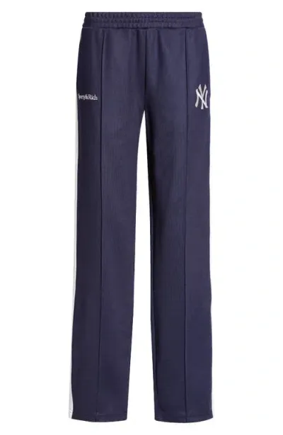 Sporty And Rich Sporty & Rich Yankees Serif Track Pants In Navy