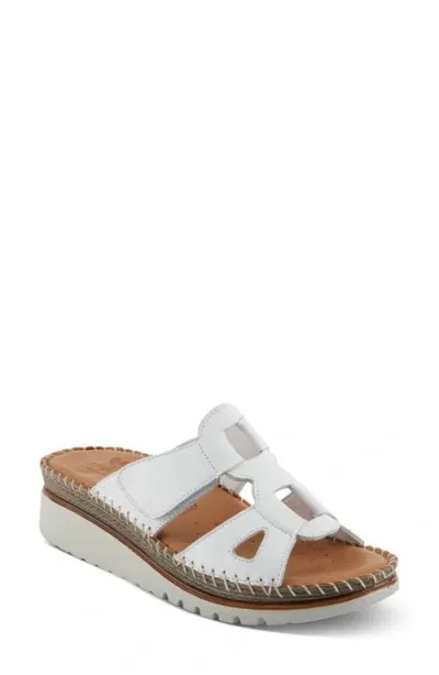 Spring Step Montera Platform Sandal In White