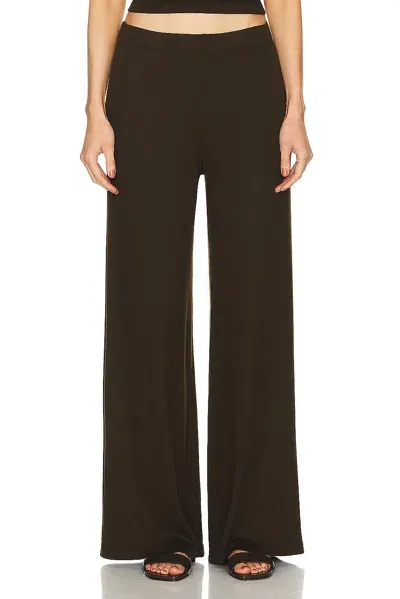 Sprwmn Rib Wide Leg Pant In Americano