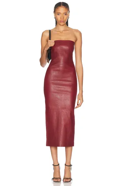 Sprwmn Tube Dress In Cherry