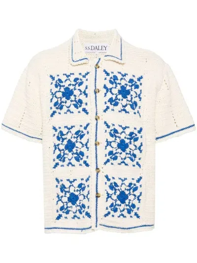 S.s.daley Abel Crochet Shirt In Neutrals